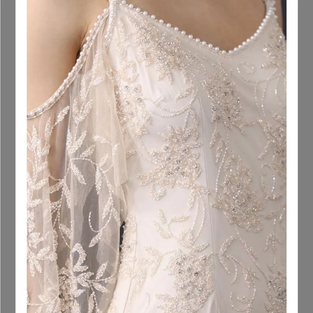 Theia Wedding Dress Size 12 - Picture 9 of 14